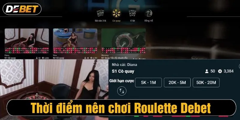 Chơi Roulette Debet
