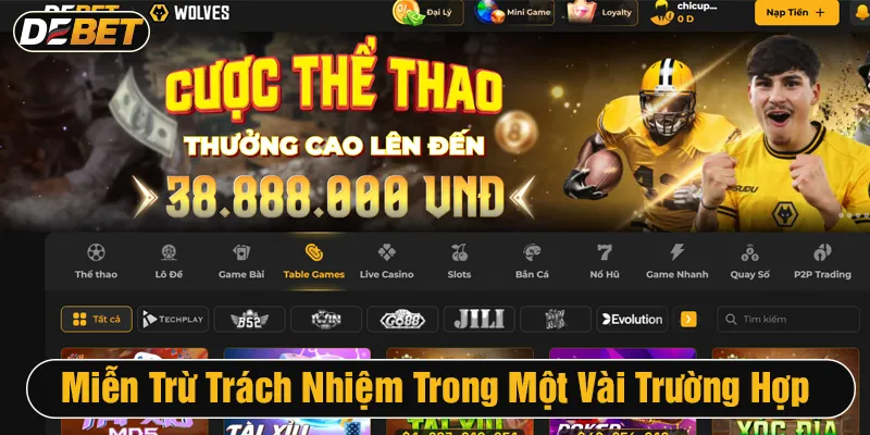điều khoản sử dụng miễn trừ trách nhiệm