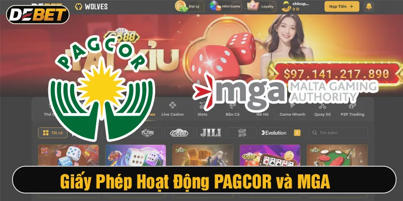 giấy phép hoạt động PAGCOR MGA