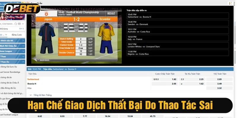 hướng dẫn debet đặt cược