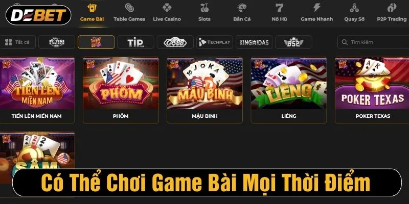 Cược thủ dễ dàng trải nghiệm trò chơi mọi thời điểm không giới hạn