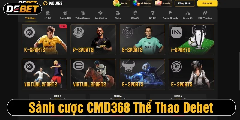 Sảnh cược CMD368 được người chơi Debet yêu thích